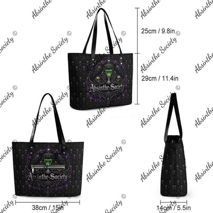 Quoth the Raven - Leather Handbag - Poe Inspired- Absinthe Society