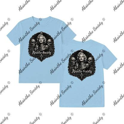 Marilyn Absinthe Society - T-Shirt Printed in USA Light blue