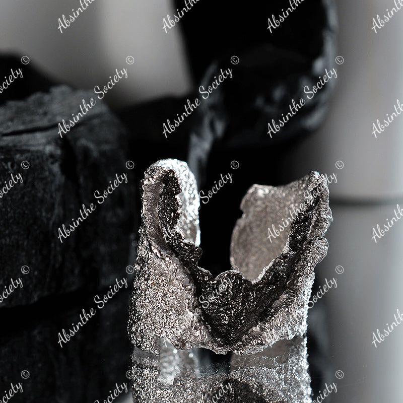 Two-Tone Silver Statement Ring | Adjustable Two Tone Opening No 14