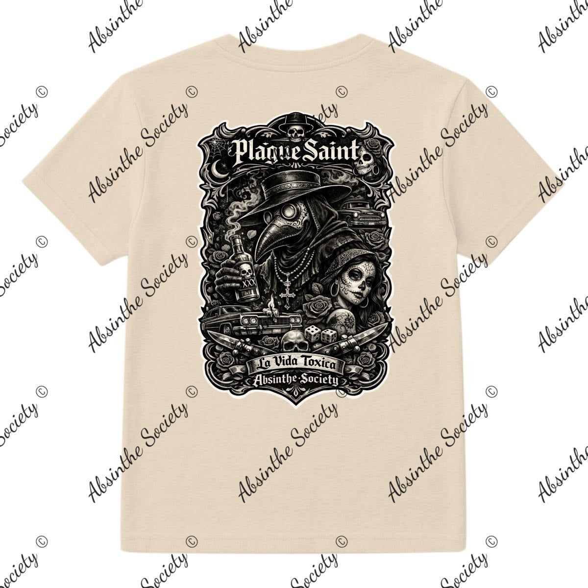 La Vida Toxica- La Pareja Grayscale- Double Side T-Shirt Printed in USA