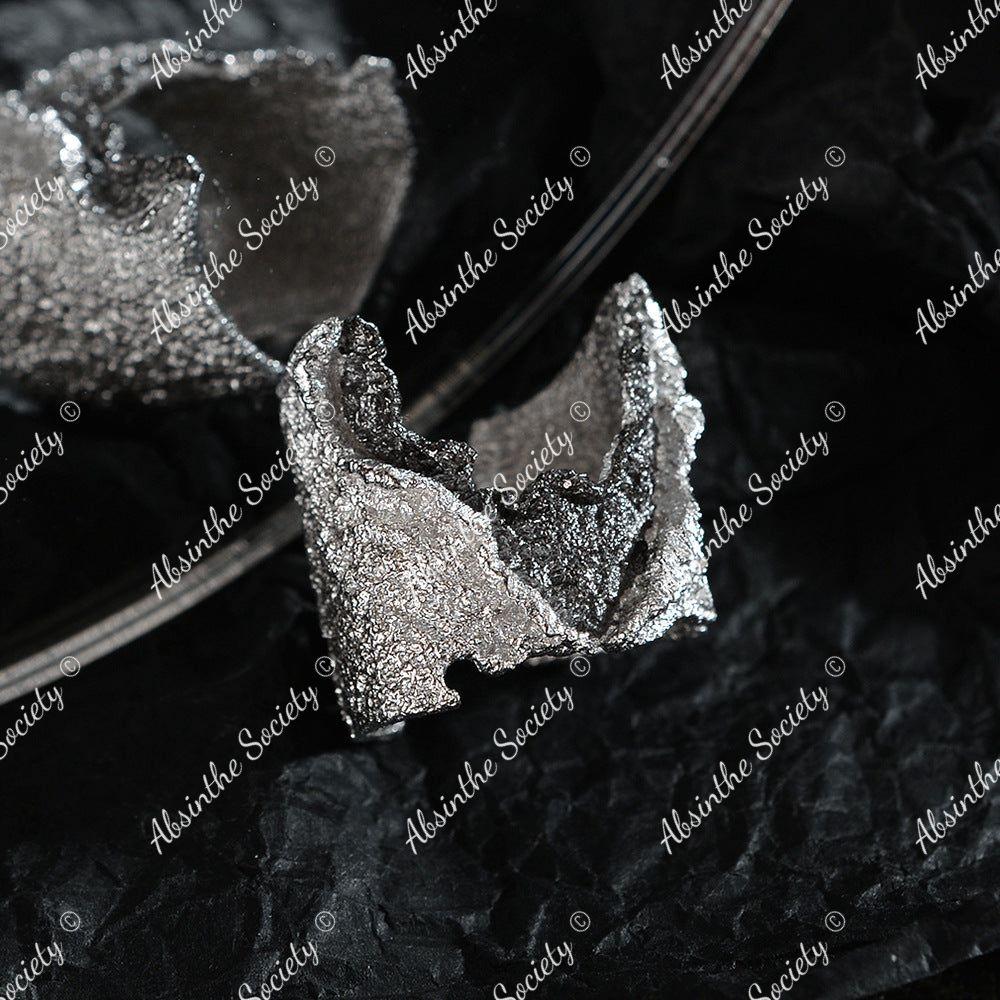 Two-Tone Silver Statement Ring | Adjustable