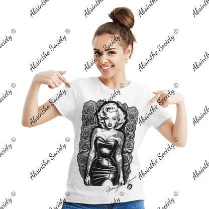 Marilyn with Love Cotton T-shirt White