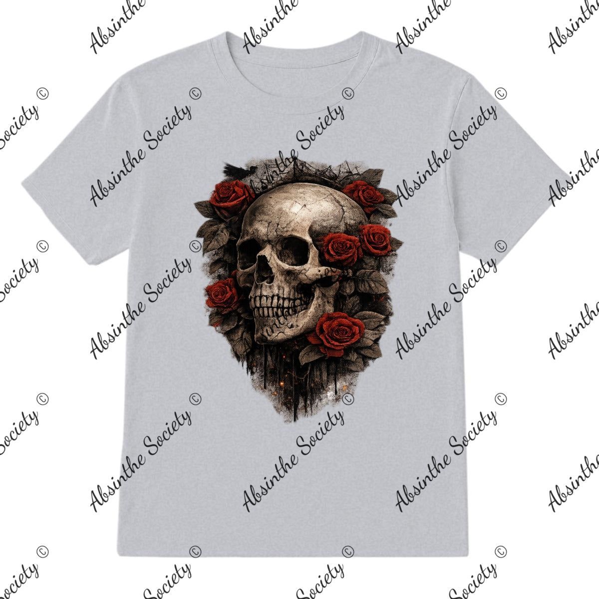 Rose Skull T-Shirt | Printed in USA