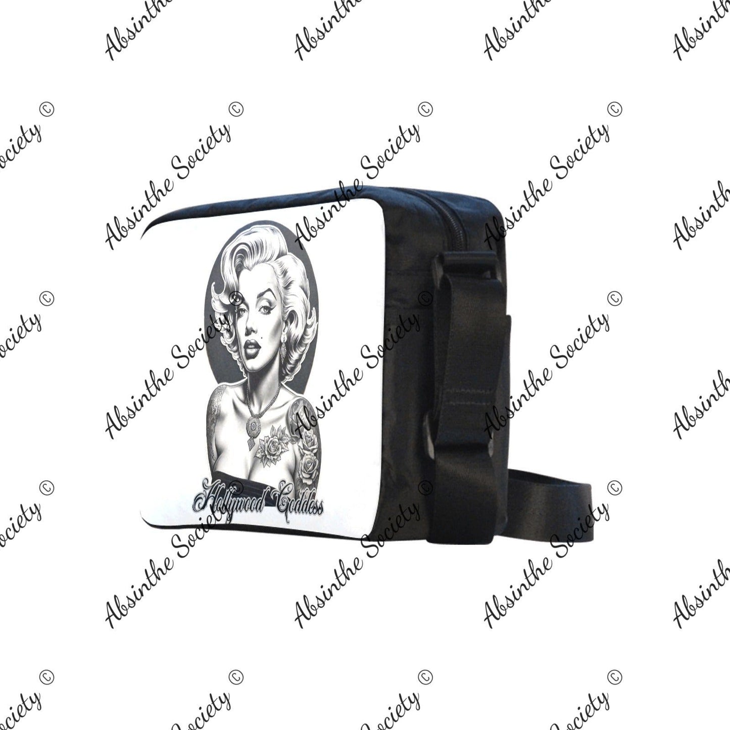 Hollywood Goddess Marilyn Monroe Cross-body Nylon Bag - Gothic