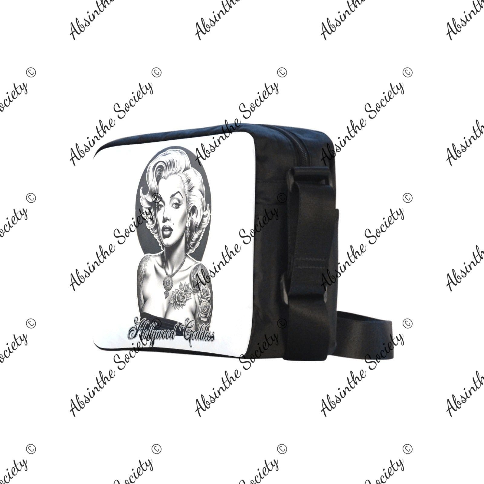 Hollywood Goddess Marilyn Monroe Cross-body Nylon Bag - Gothic