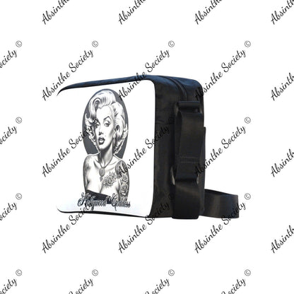 Hollywood Goddess Marilyn Monroe Cross-body Nylon Bag - Gothic