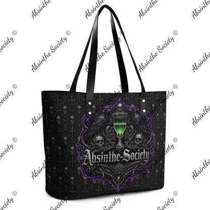 Quoth the Raven - Leather Handbag - Poe Inspired- Absinthe Society