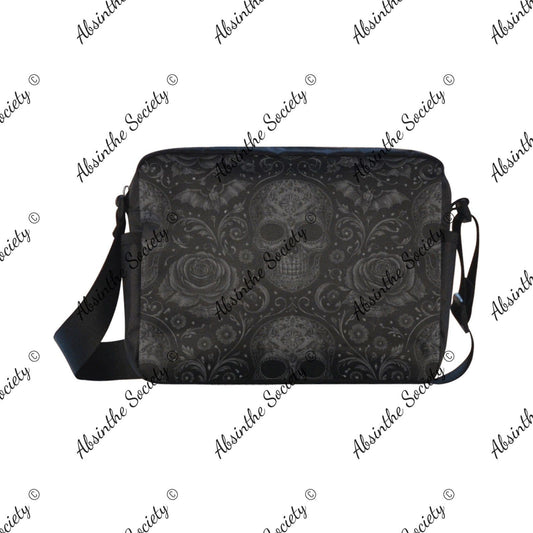 Eternal Abyss Cross-body Nylon Bag - Gothic Void White ONESIZE