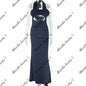 3D Flower Halter Neck Pencil Dress | High Waist Long Black