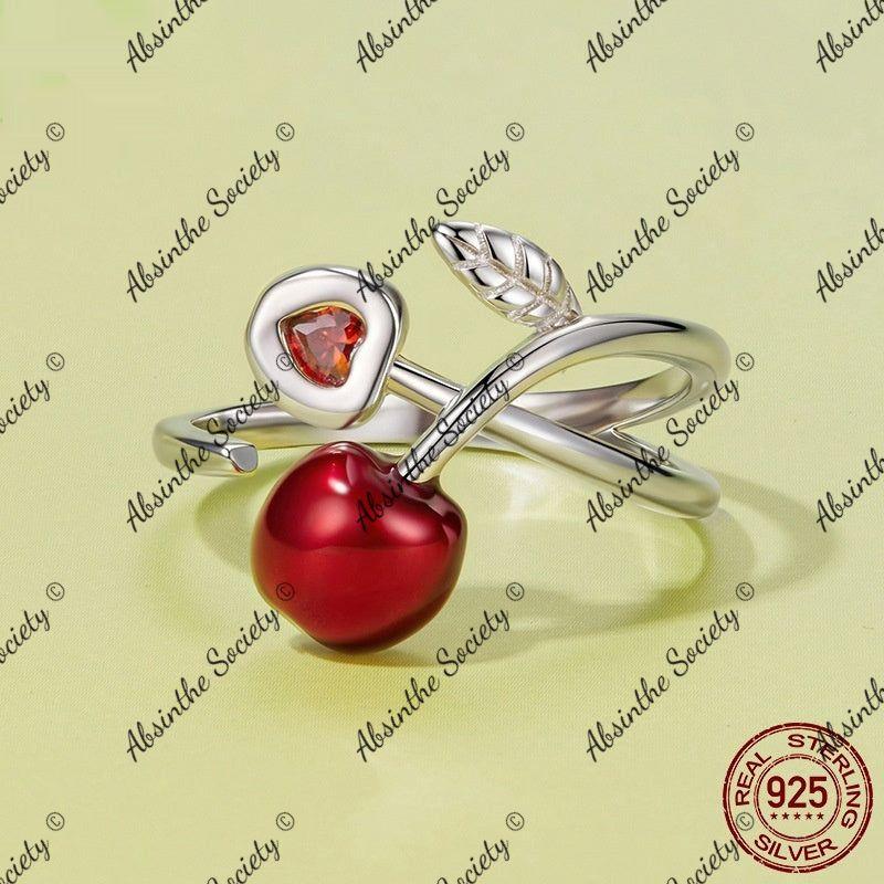 Eye Poppin' Cherry Open Ring | S925 Sterling Silver