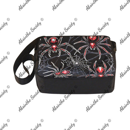 Arach-No-Phobia Cross-body Nylon Bag - Gothic Spider Print
