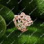 Ocelotl | Jaguar Head Micro-Inlaid Diamond Sterling Silver Ring Rose Gold