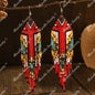 Chalchiuh | Hand-Woven Glass Bead Tassel Earrings Multicolor