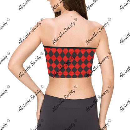 La Muerte | All-Over Print Tie Bandeau Top | Dark Chicana Gothic Streetwear