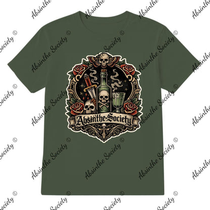 Absinthe Society Old Skool Tattoo Inspired - T-Shirt Printed in USA