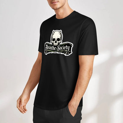 Skull Banner | Absinthe Society Premium Cotton T-Shirt | Dark Chicano Gothic Streetwear