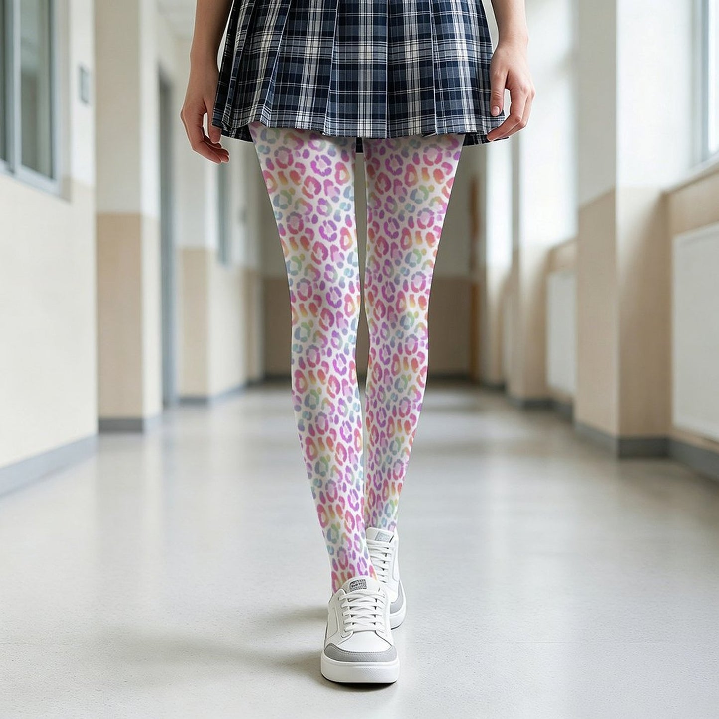 Pastel Leopard Pantyhose | Dark Chicana Gothic Fashion