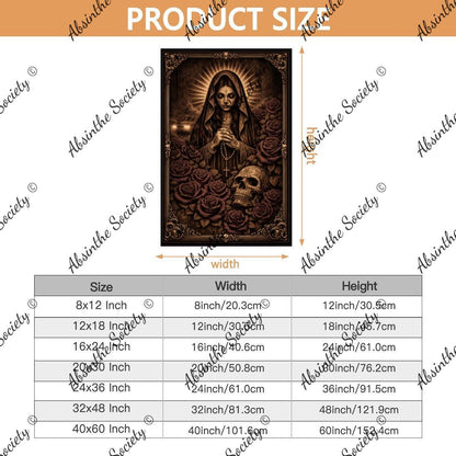 Ruega Por Nosotros | Dark Gothic Chicano Art Poster 001
