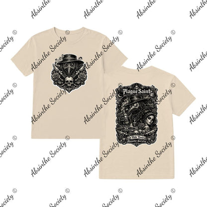 La Vida Toxica- La Pareja Grayscale- Double Side T-Shirt Printed in USA Sand