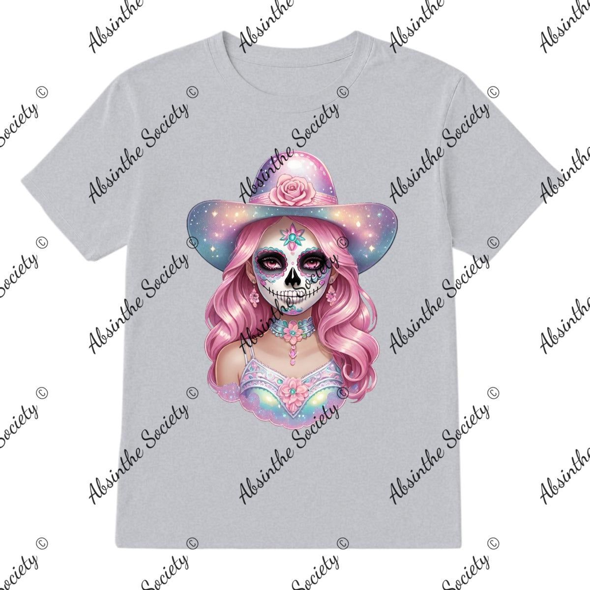 Pretty Pastel Catrina - T-Shirt Printed in USA