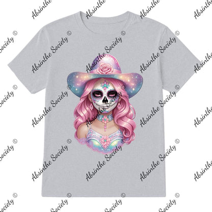 Pretty Pastel Catrina - T-Shirt Printed in USA