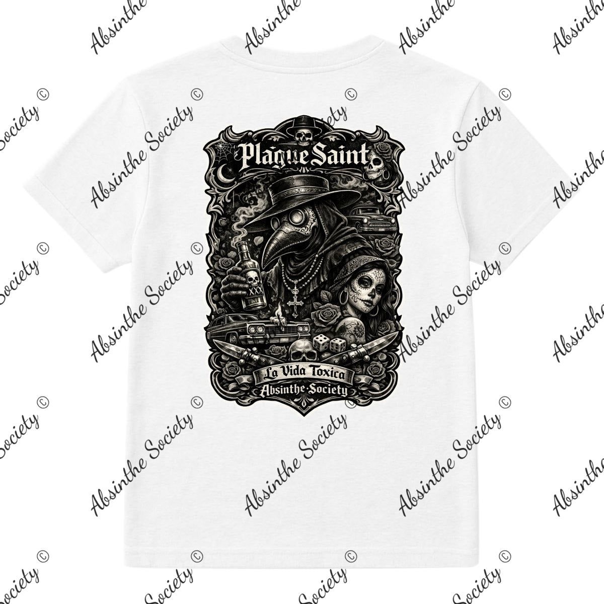 La Vida Toxica- La Pareja Grayscale- Double Side T-Shirt Printed in USA