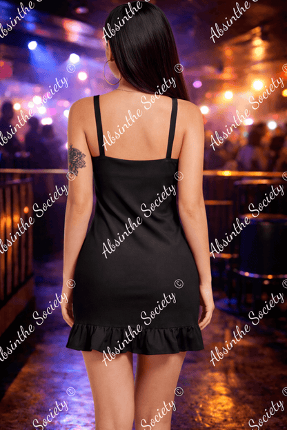 Cultura Fuerte Ruffle Hem Mini Dress
