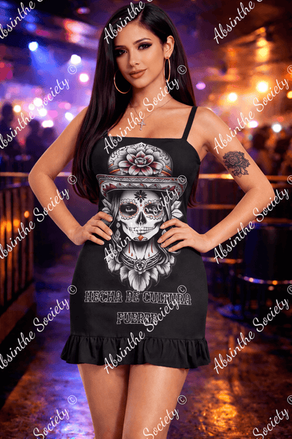 Cultura Fuerte Ruffle Hem Mini Dress
