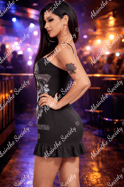 Cultura Fuerte Ruffle Hem Mini Dress