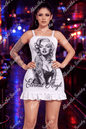 Eternal Angel (white) Neck Ruffle Mini Dress 3XL
