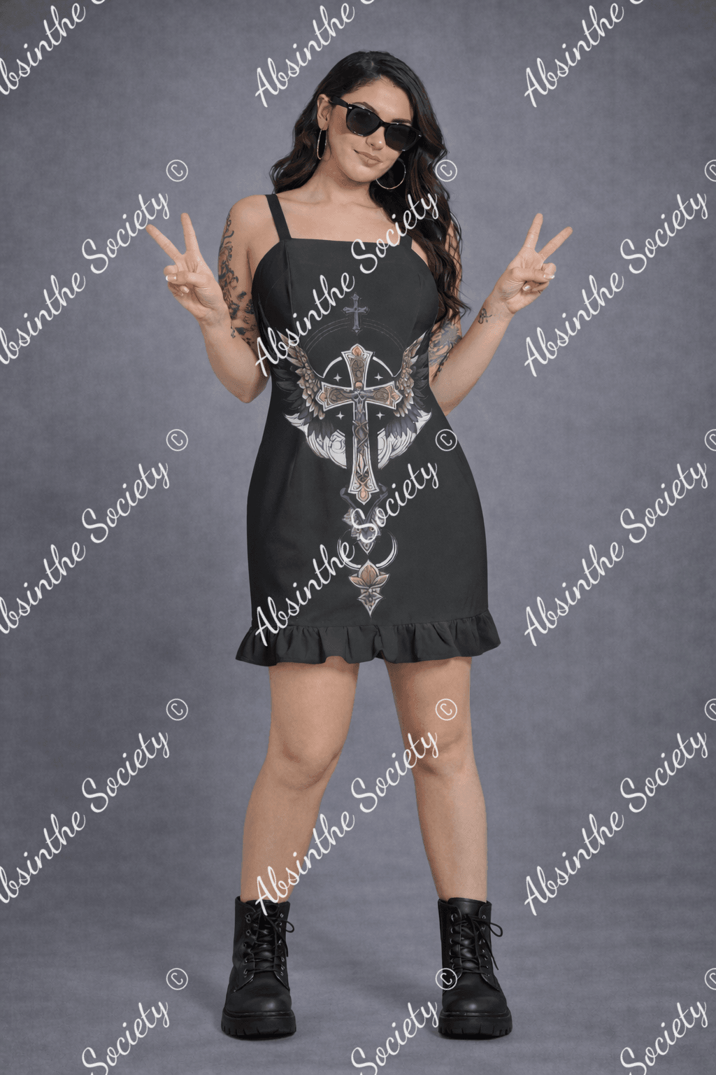 Redemption-Ruffle Hem Mini Dress