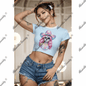 Gothic Sunshine - Cropped T-shirt - Pastel Catrina White