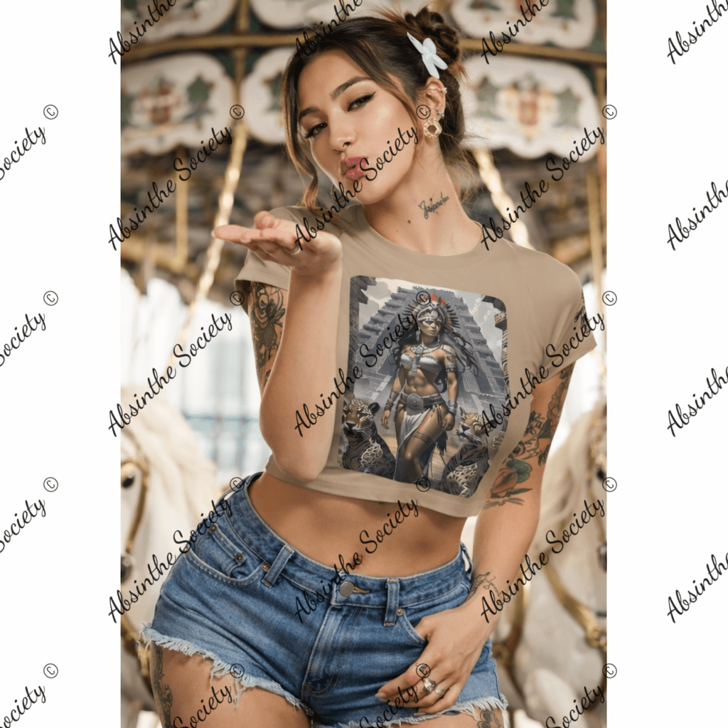 Jaguar Queen Brown - Cropped T-shirt