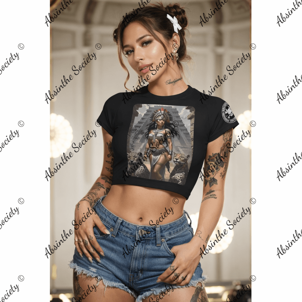 Jaguar Queen Black - Cropped T-shirt