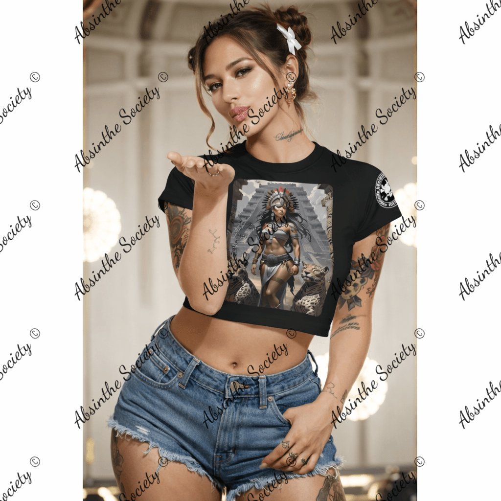 Jaguar Queen Black - Cropped T-shirt