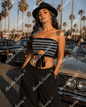 La Tormenta | All-Over Print Tie Bandeau Top | Dark Chicana Gothic Streetwear Black