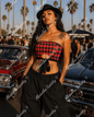 La Muerte | All-Over Print Tie Bandeau Top | Dark Chicana Gothic Streetwear Black