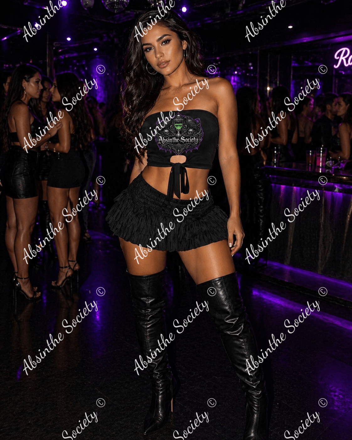 Absinthe Society Ravens | Dark Chicana Gothic Streetwear Black