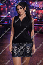 Deadly Aura - Sleeveless Polo Dress with Zipper Black