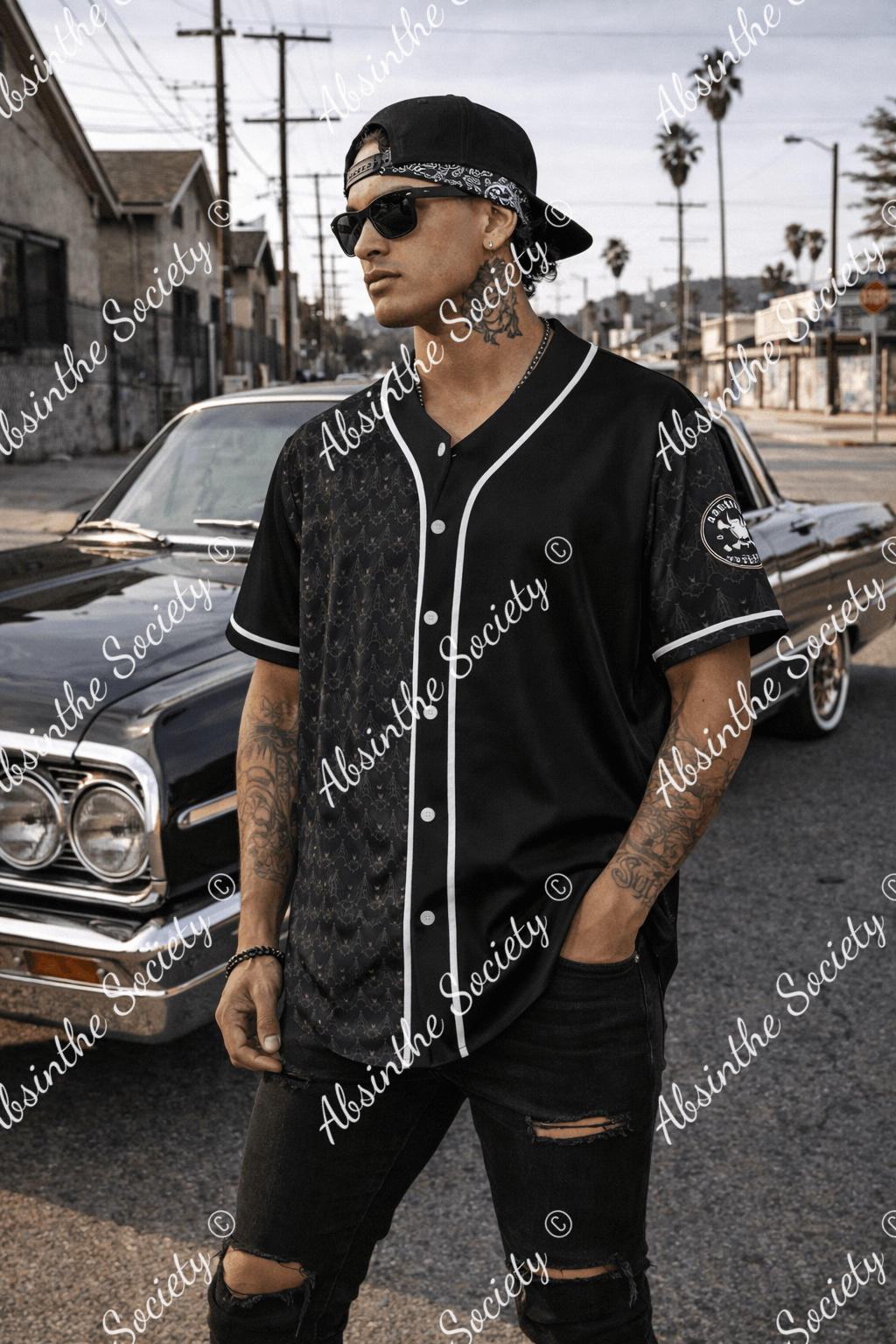 Ghostly Glamor All-Over Print Short Sleeve Baseball Jersey