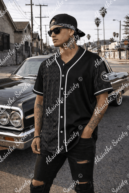 Ghostly Glamor All-Over Print Short Sleeve Baseball Jersey
