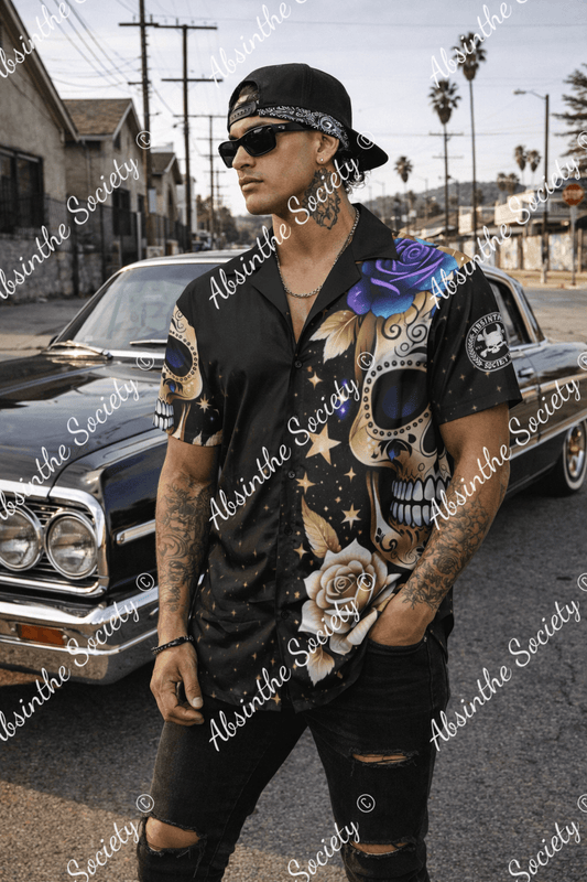 Lush Skull Garden Hawaiian Shirt - Gothic Tropical