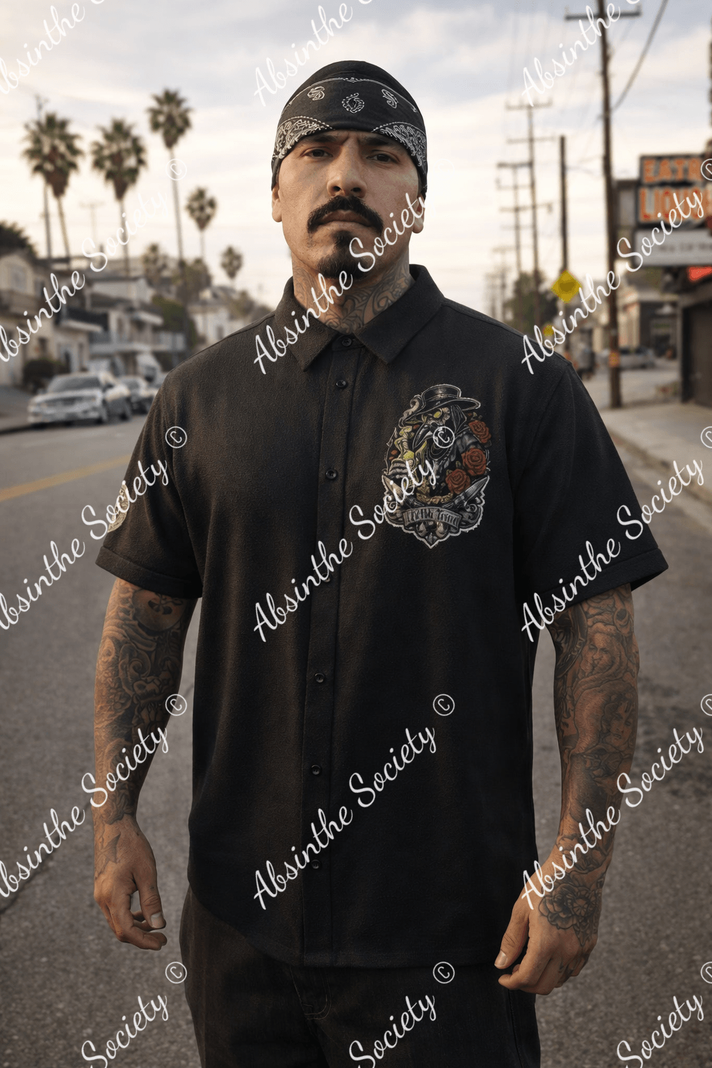 La Vida Toxica - Plague Saint & The Widow Business Shirt | Cotton White