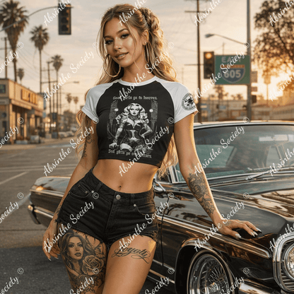 Good Girls Go To Heaven, Bad Girls Go Everywhere- Mae West - Cropped T-shirt
