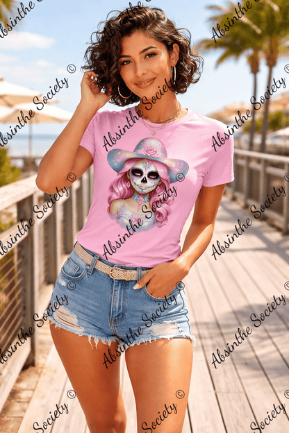 Gothic Sunshine - Pastel Catrina- Unisex T-Shirt Light pink