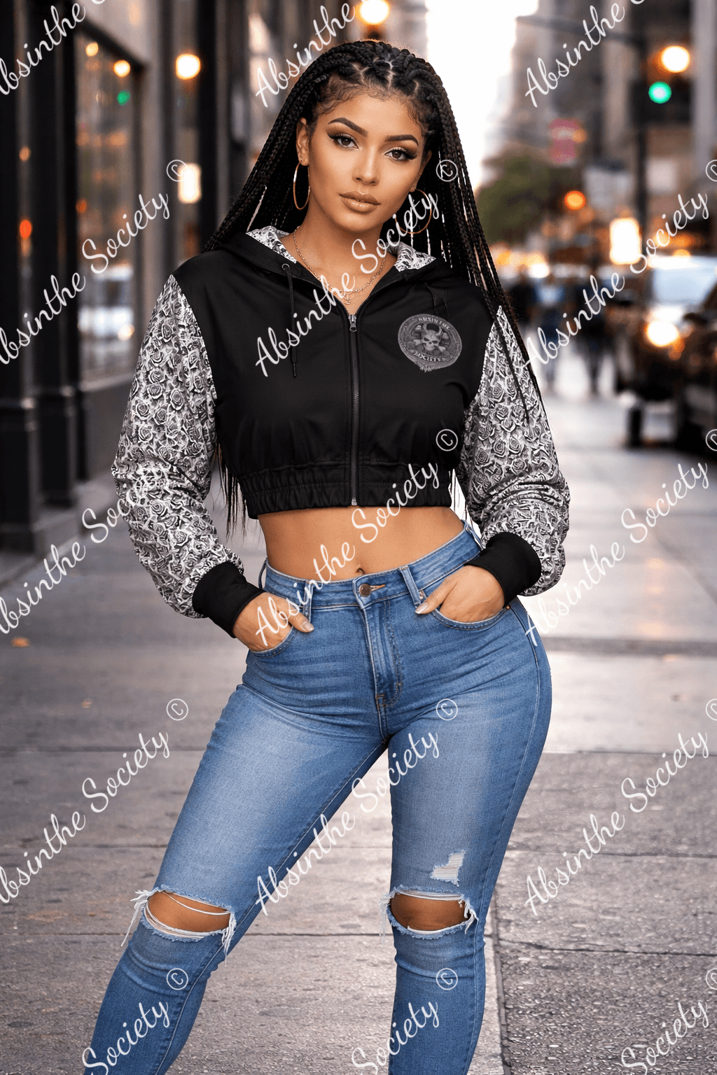 Hollywood Goddess - Marilyn - Cropped Hoodie
