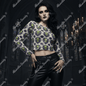 Absinthe Haze Cropped Mesh Long Sleeves T-shirt - Gothic Green Fairy White