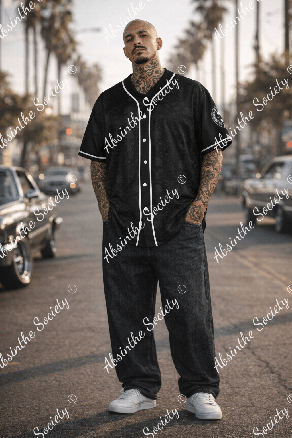 Absinthe-Society -- Moonlit Elegance Baseball Jersey