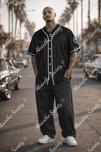 Absinthe-Society -- Moonlit Elegance Baseball Jersey