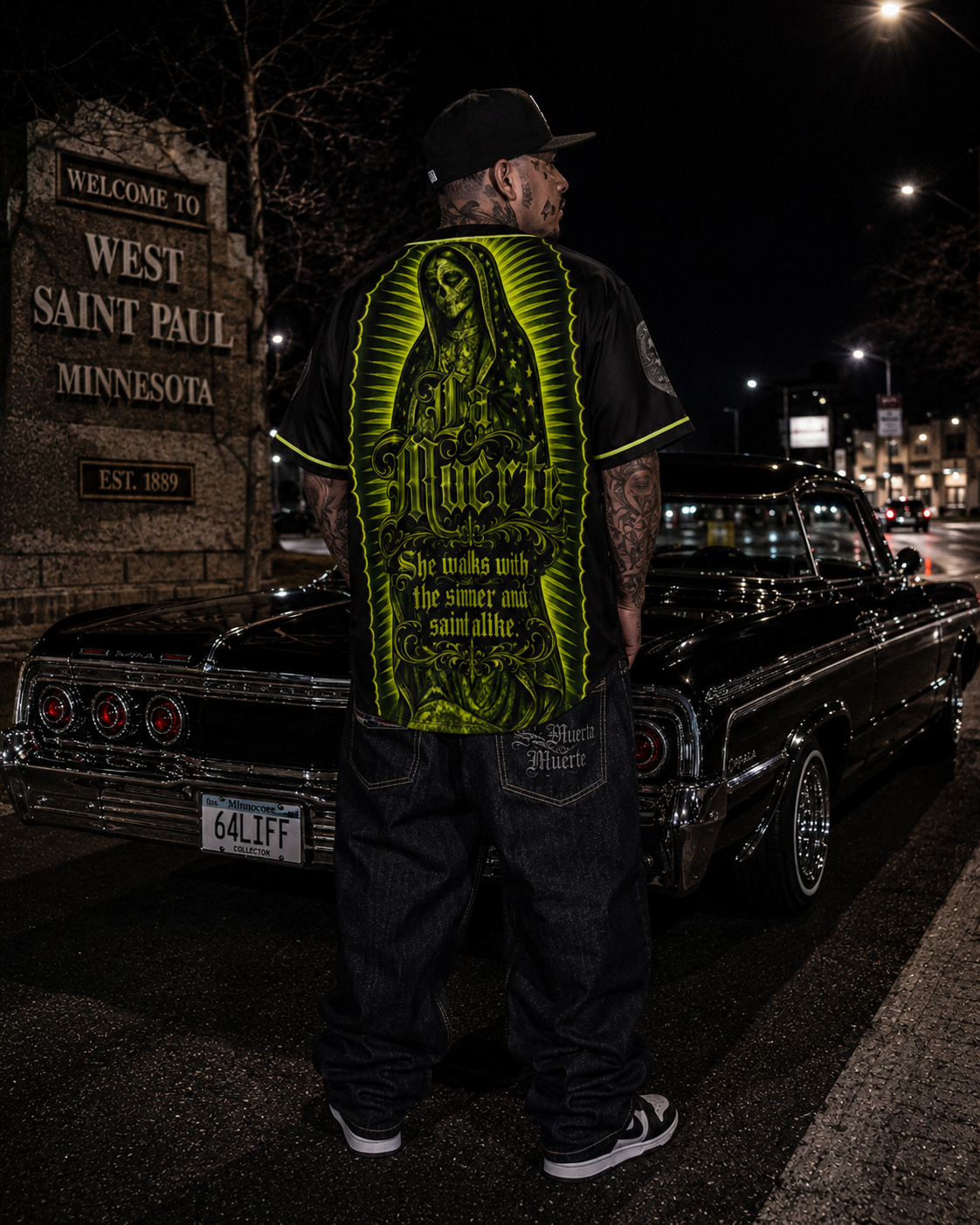 La Muerte |Baseball Jersey | Dark Chicano Gothic Streetwear